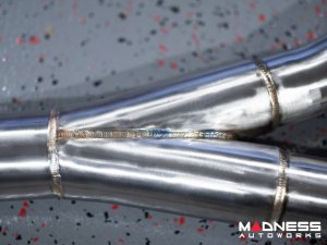 Jaguar F-TYPE Performance Exhaust System - MADNESS - 2.0L Turbo - Center Exit - Electronic Valve Design - Black Chrome Exhaust Tips Jaguar F-TYPE Performance Exhaust System - MADNESS - 2.0L Turbo - Center Exit - Electronic Valve Design - Black Chrome Exhaust Tips